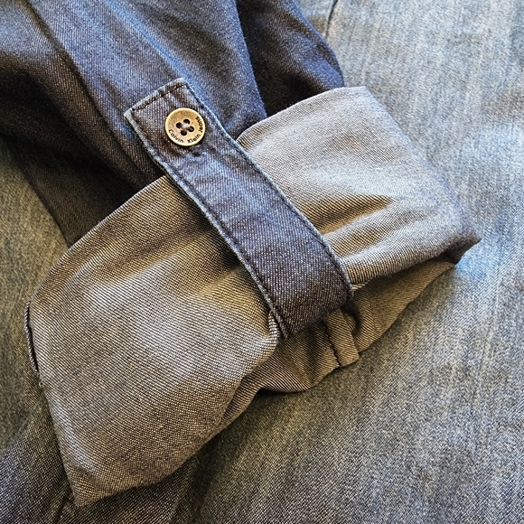 Calvin Klein Jeans Womens Denim Long Sleeve Button Up Top/Shirt-Medium - Picture 4 of 4